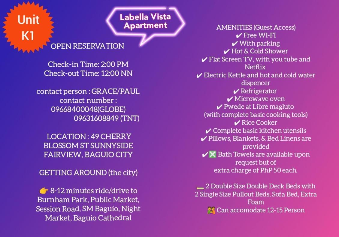 Labella Vista Apartment Багио Экстерьер фото